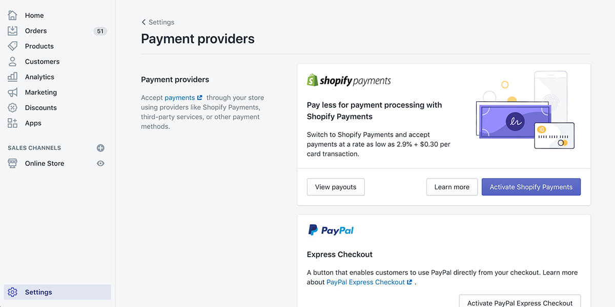 shopify payment gateway setup